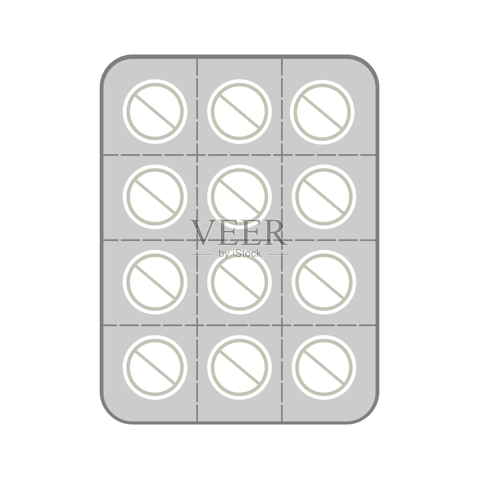 白色背景上的药丸。药物治疗。插画图片素材