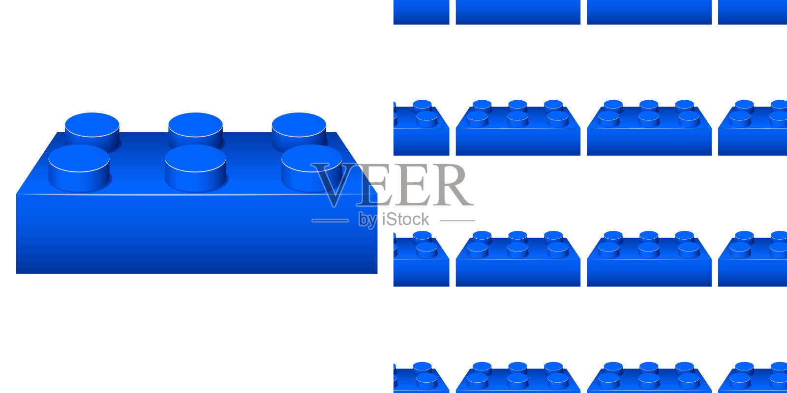 无缝背景设计与蓝色块插画图片素材