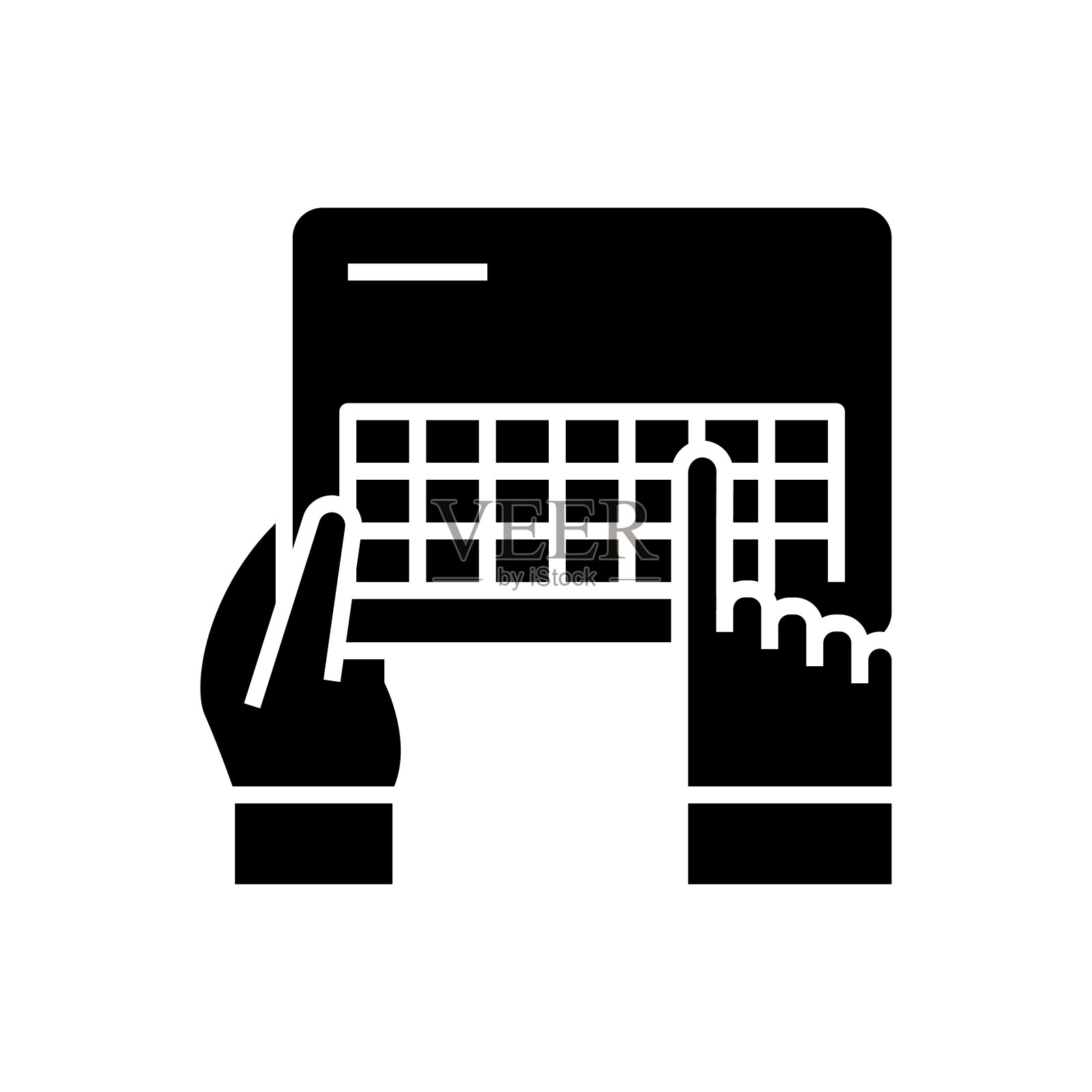 键盘输入黑色图标,概念插图,矢量平面符号,象形符号图标素材