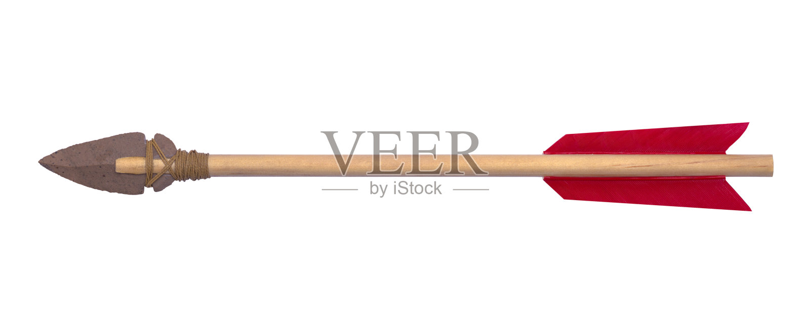 带有石尖和羽毛的箭照片摄影图片