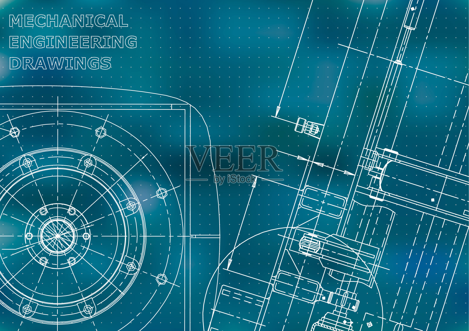 蓝图,素描。工程说明向量。封面,传单、横幅插画图片素材