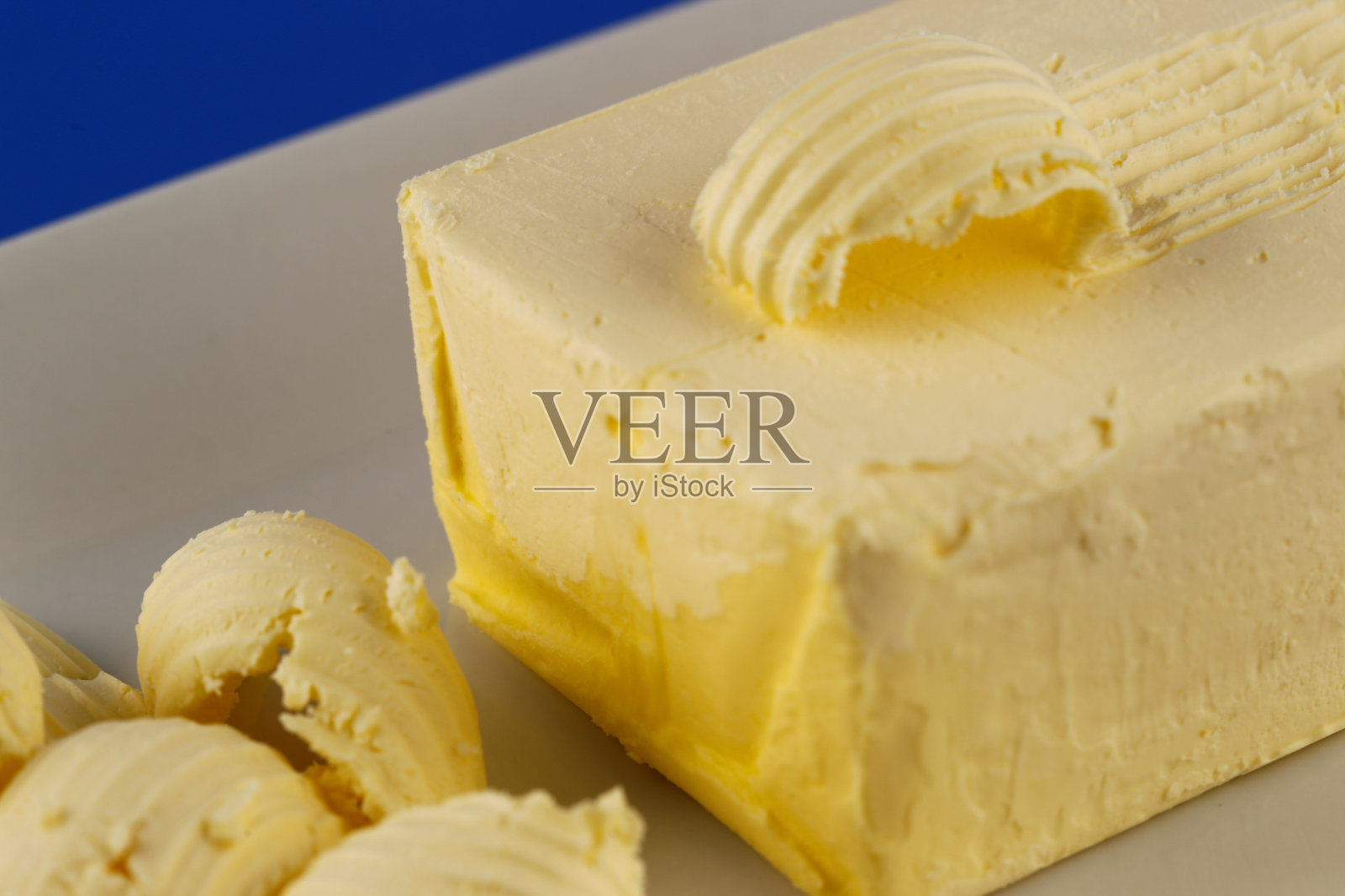 黄油,非常油腻的产品,广泛用于早餐。照片摄影图片