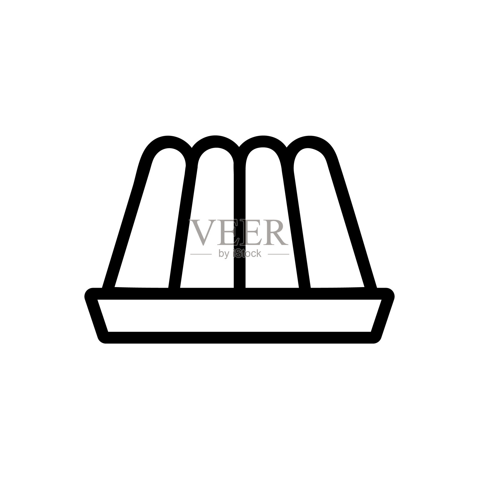 果冻矢量图标。孤立轮廓符号插图插画图片素材