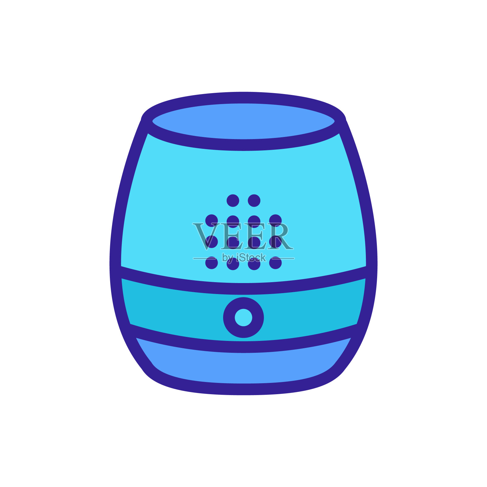 语音控制图标矢量。孤立轮廓符号插图插画图片素材