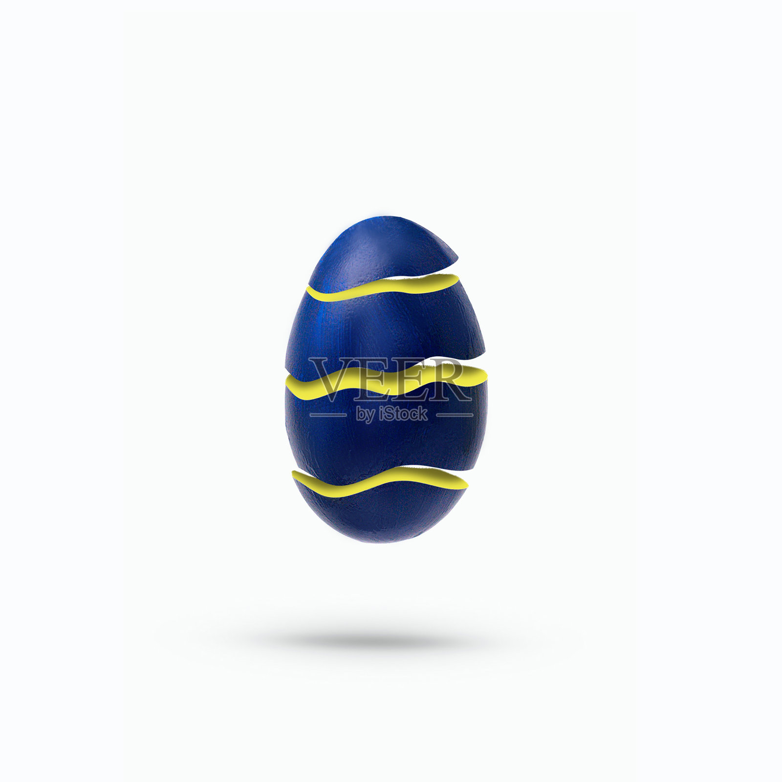 白色背景上的飞行复活节彩蛋照片摄影图片