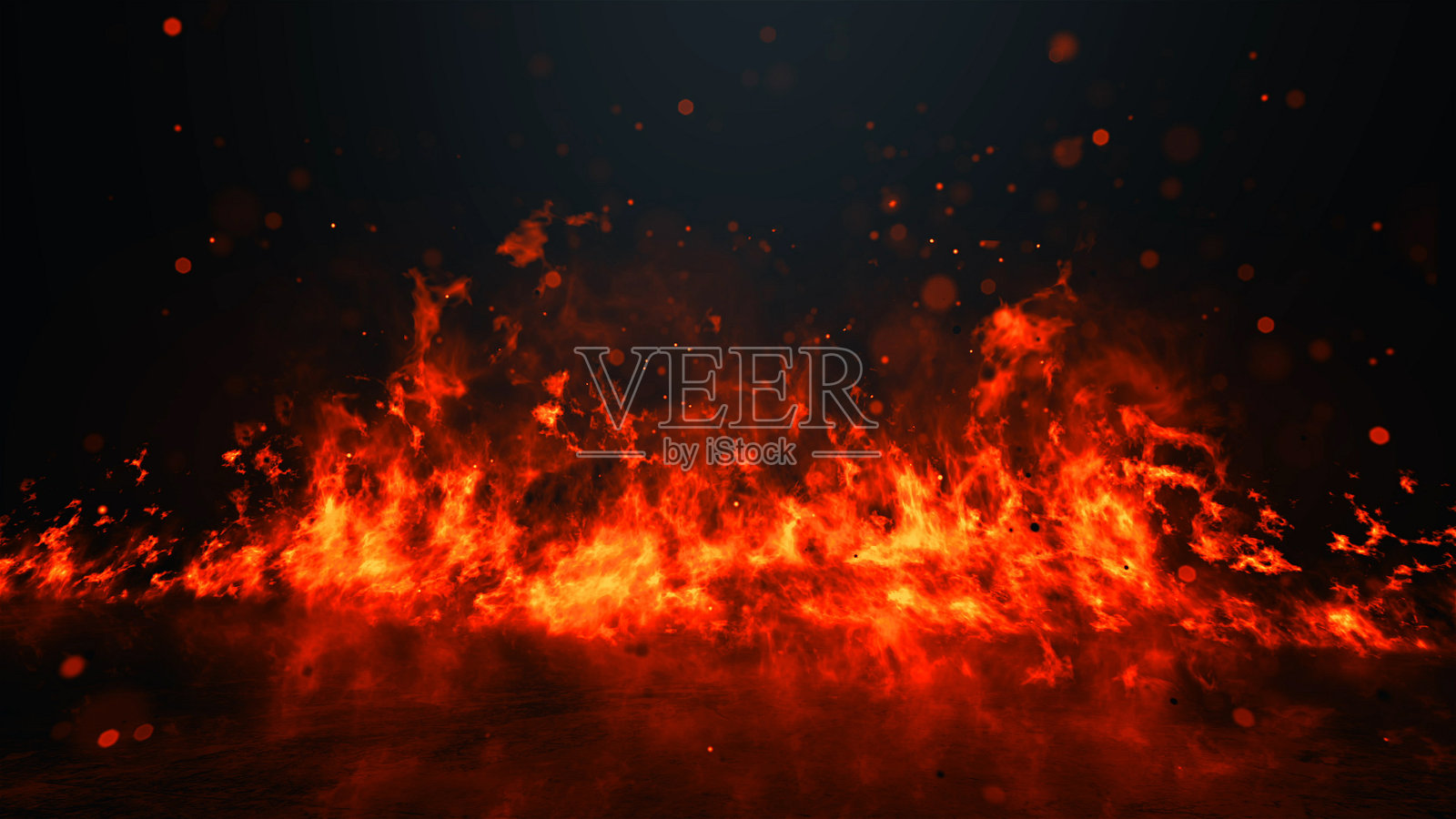 红色炽热的火焰孤立在黑色上照片摄影图片