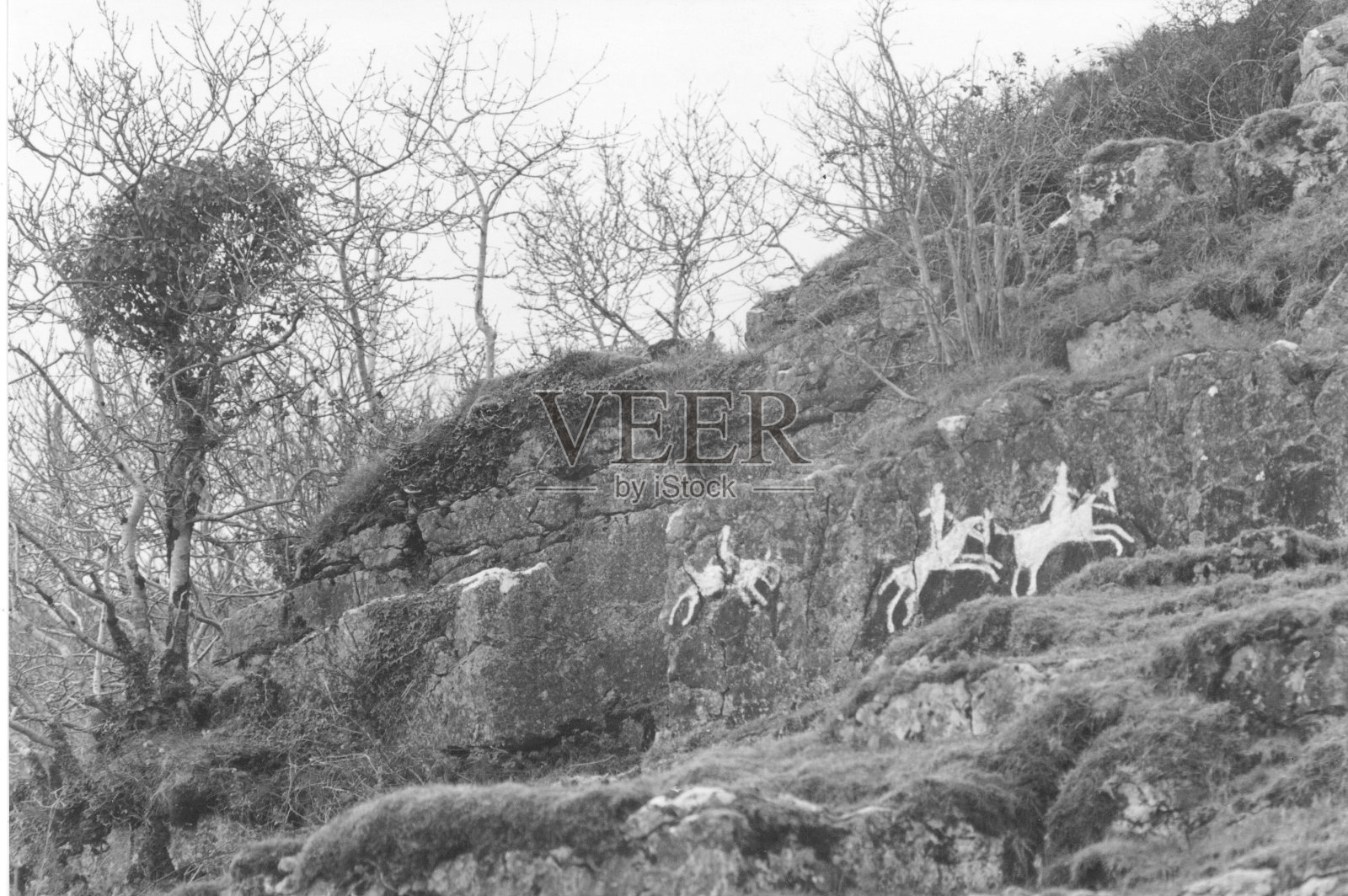 岩石绘画,布伦,郡克莱尔,爱尔兰照片摄影图片