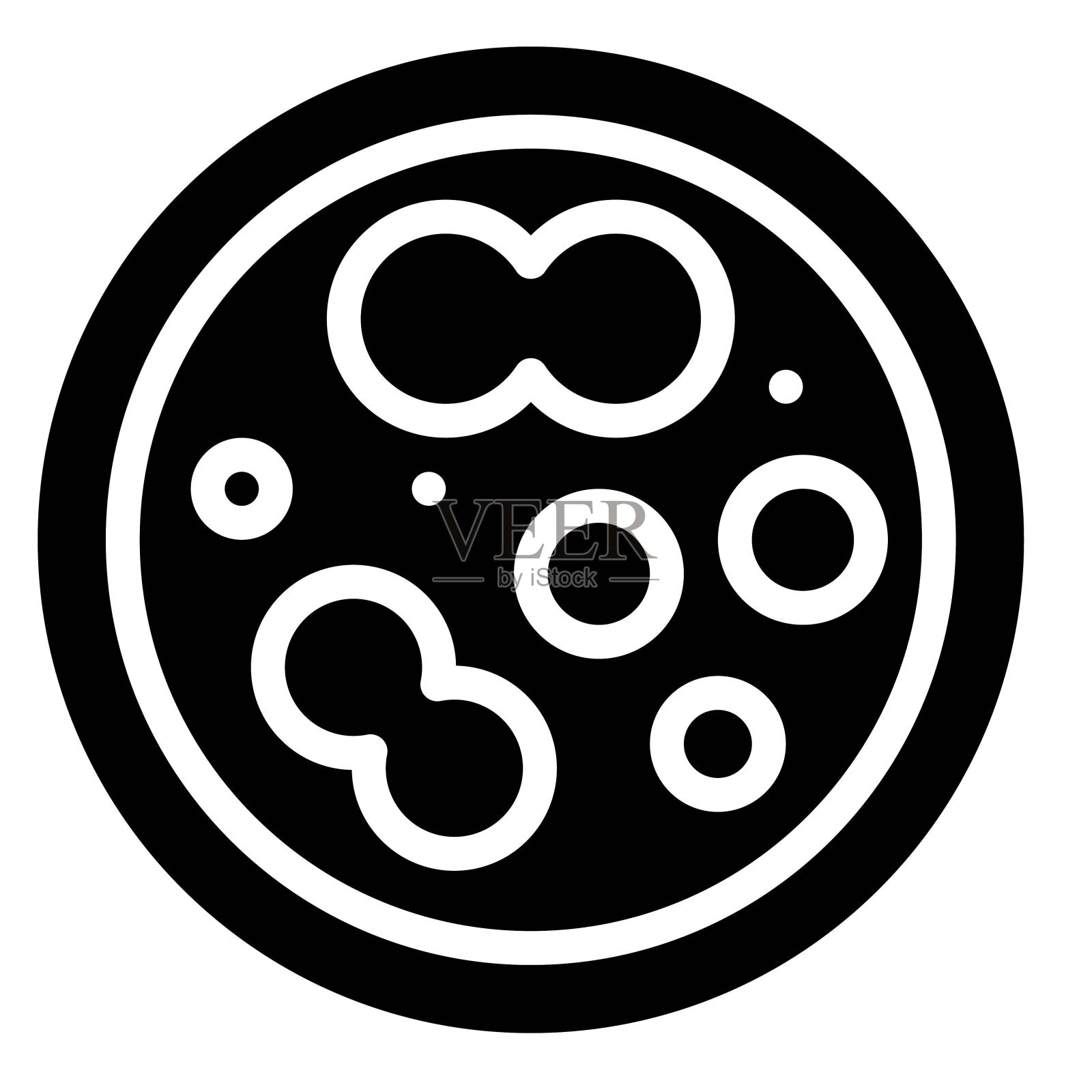 培养皿矢量插图,固体样式图标插画图片素材