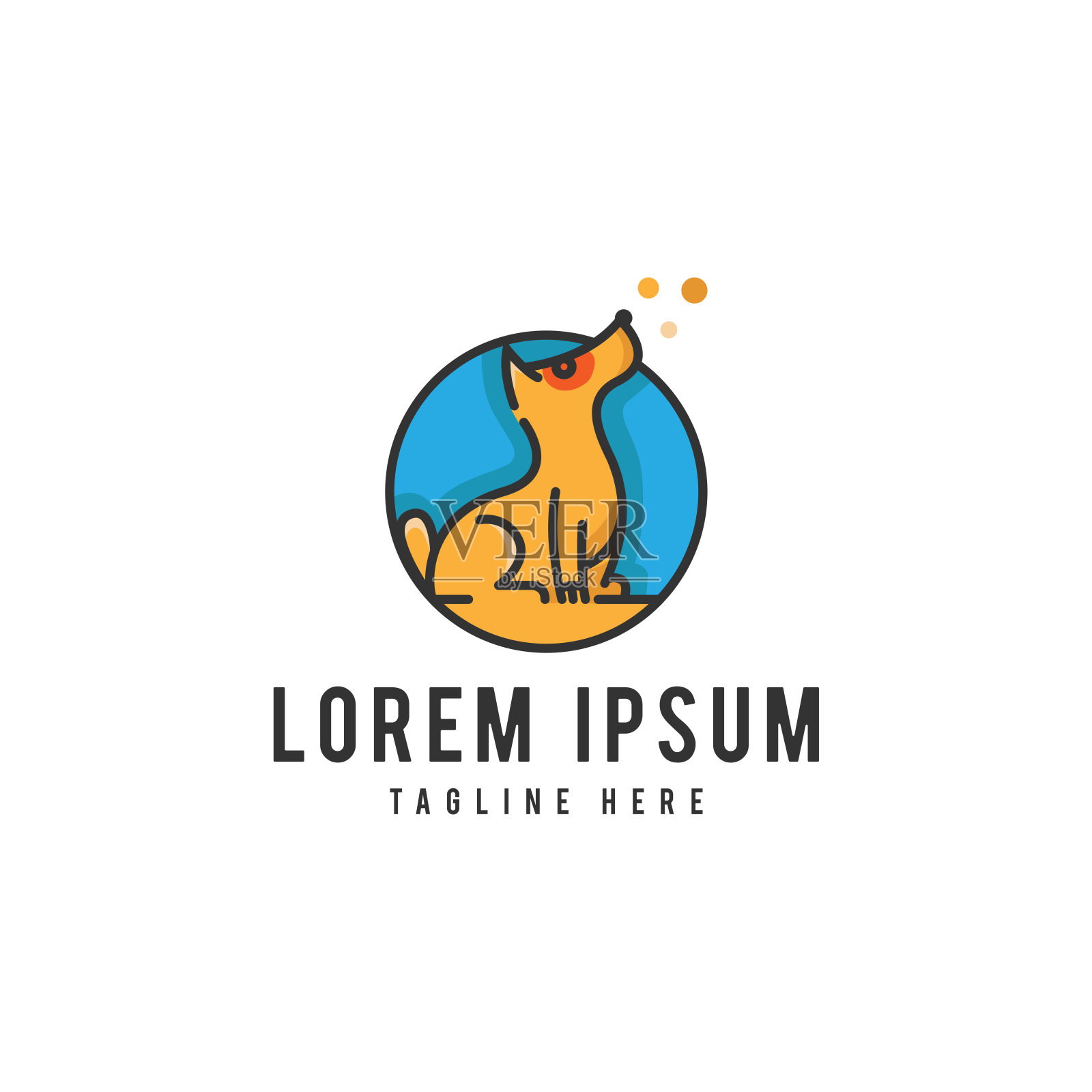 宠物商店与狗单线矢量图标插图插画图片素材