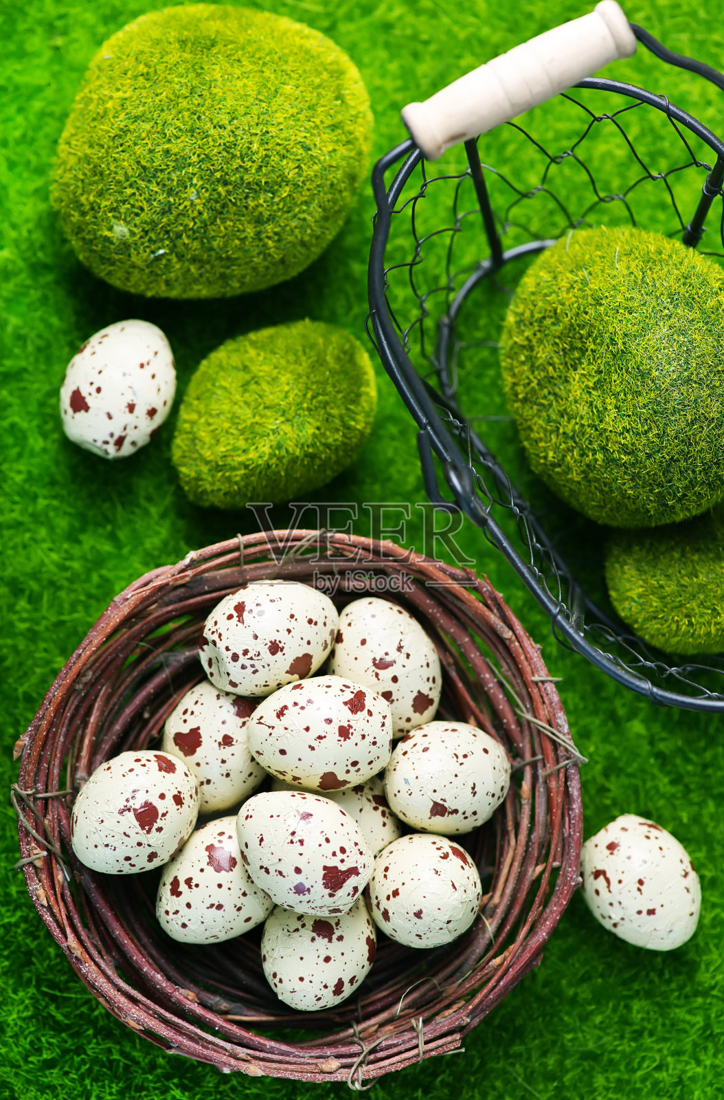 装饰彩绘复活节彩蛋照片摄影图片