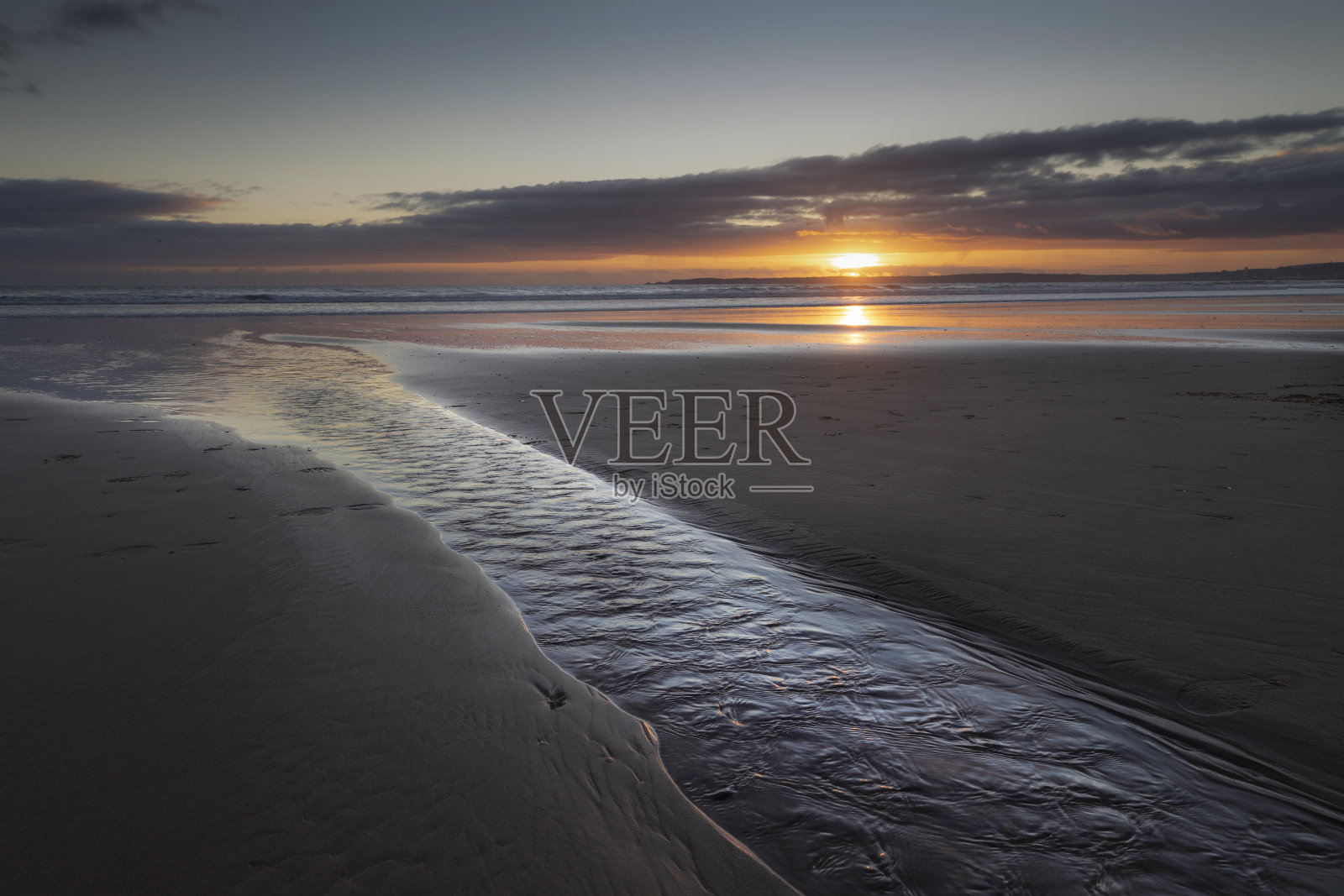 Aberavon海滩日落照片摄影图片