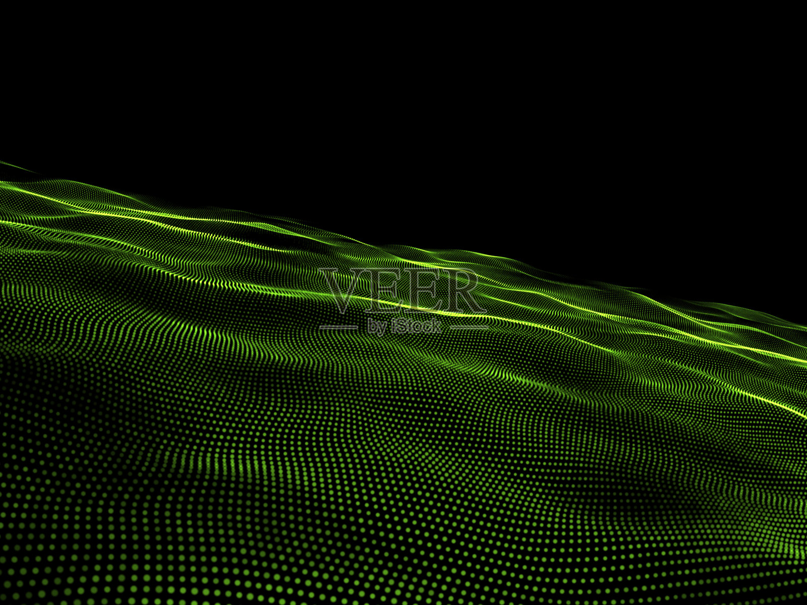 3D现代景观与未来的流动点照片摄影图片