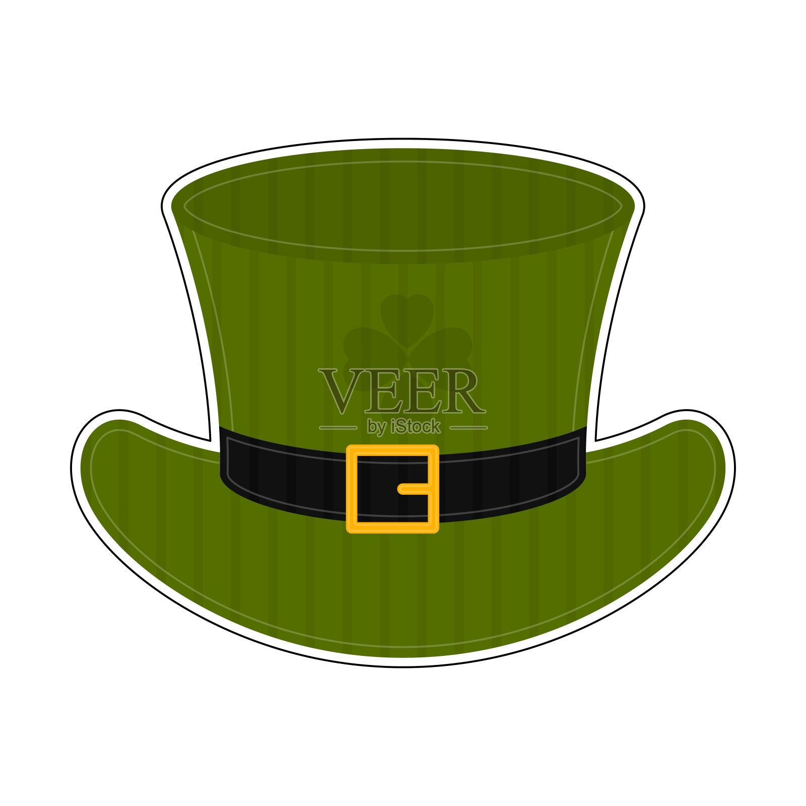 孤立的传统爱尔兰帽插画图片素材