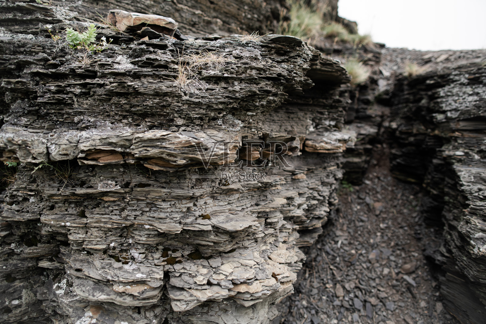 灰色层状石灰岩照片摄影图片