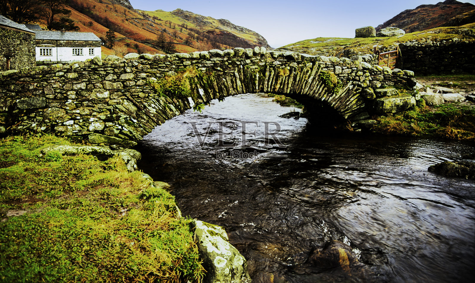驮马桥湖区国家公园,英国坎布里亚郡照片摄影图片