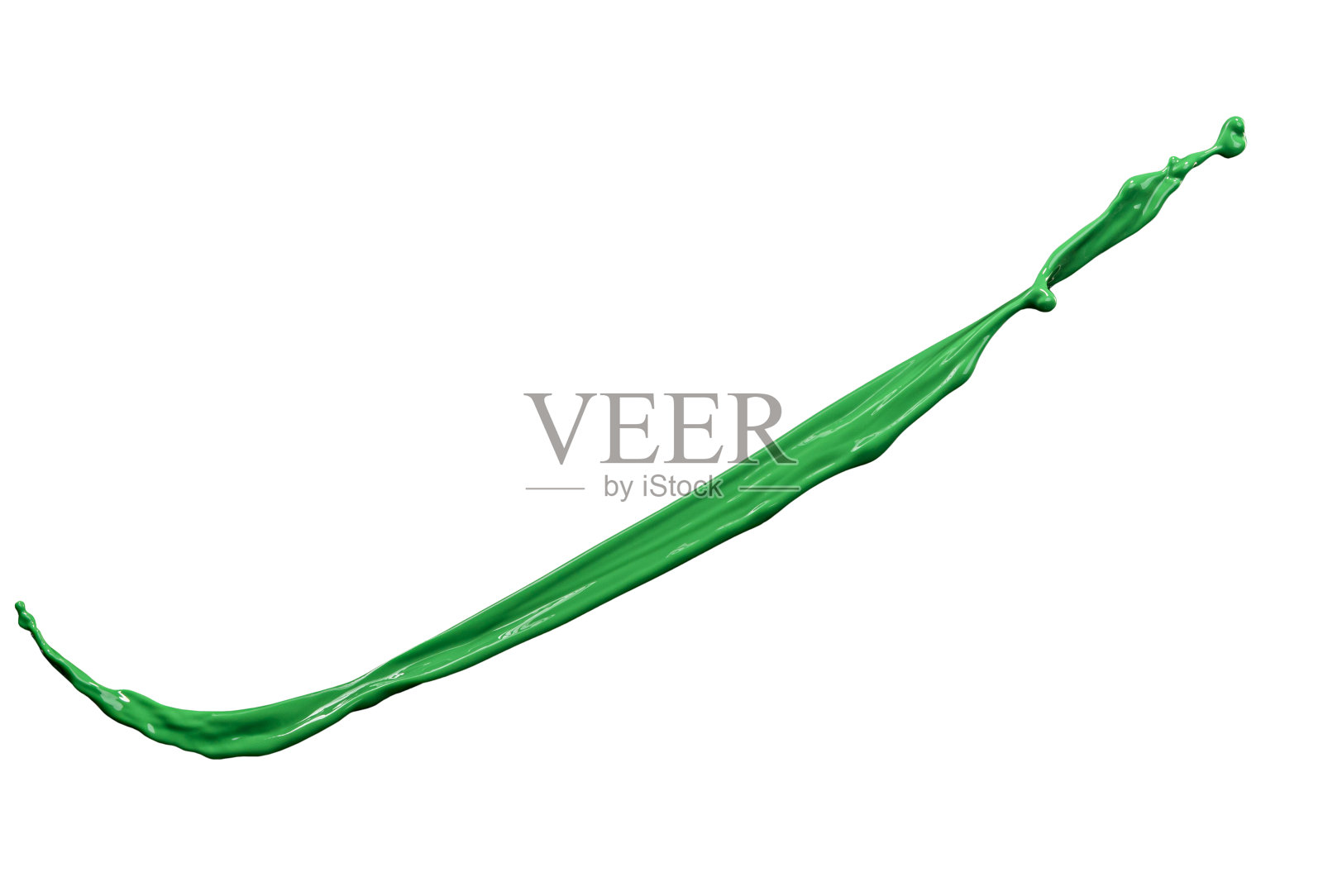 美丽的绿色油漆飞溅孤立的白色背景照片摄影图片