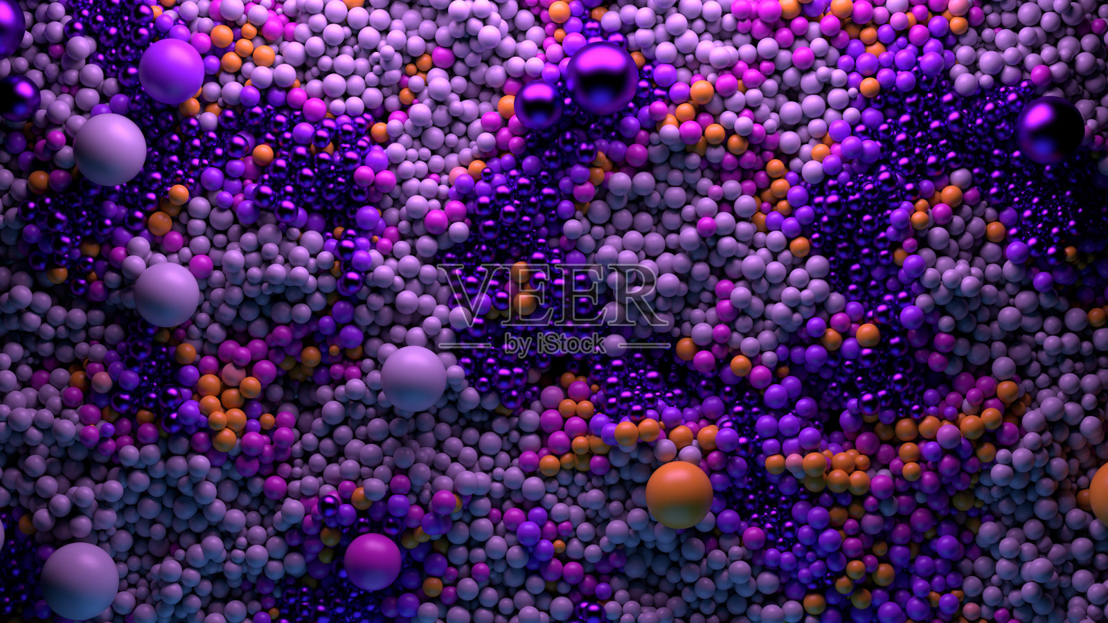 3d渲染背景与许多球体。照片摄影图片