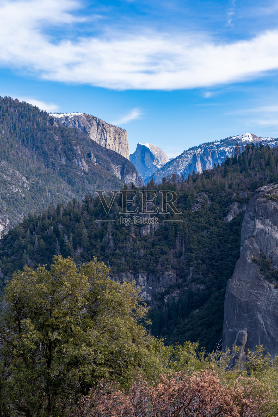 冬季的优胜美地国家公园。照片摄影图片