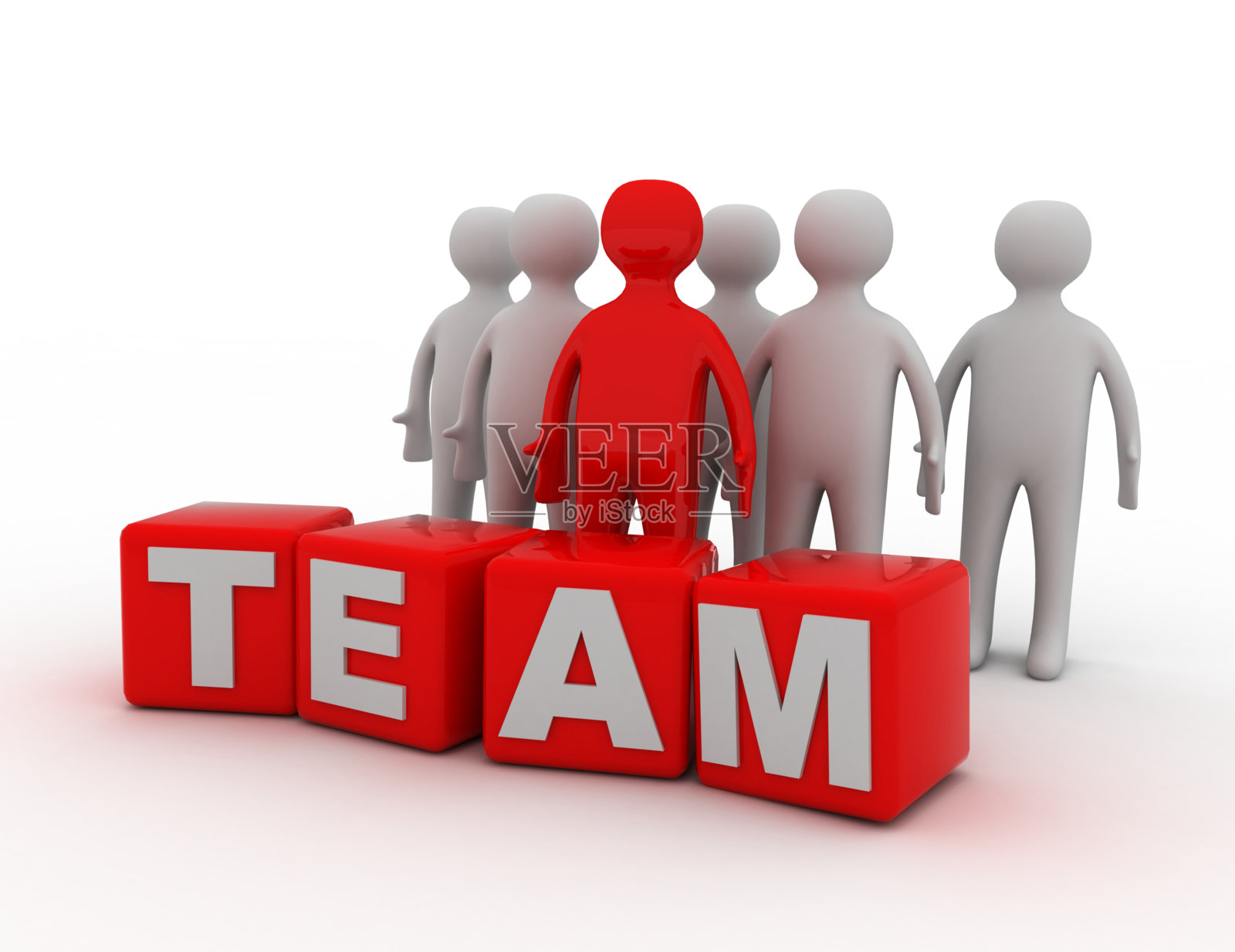 团队的概念。三维演示照片摄影图片