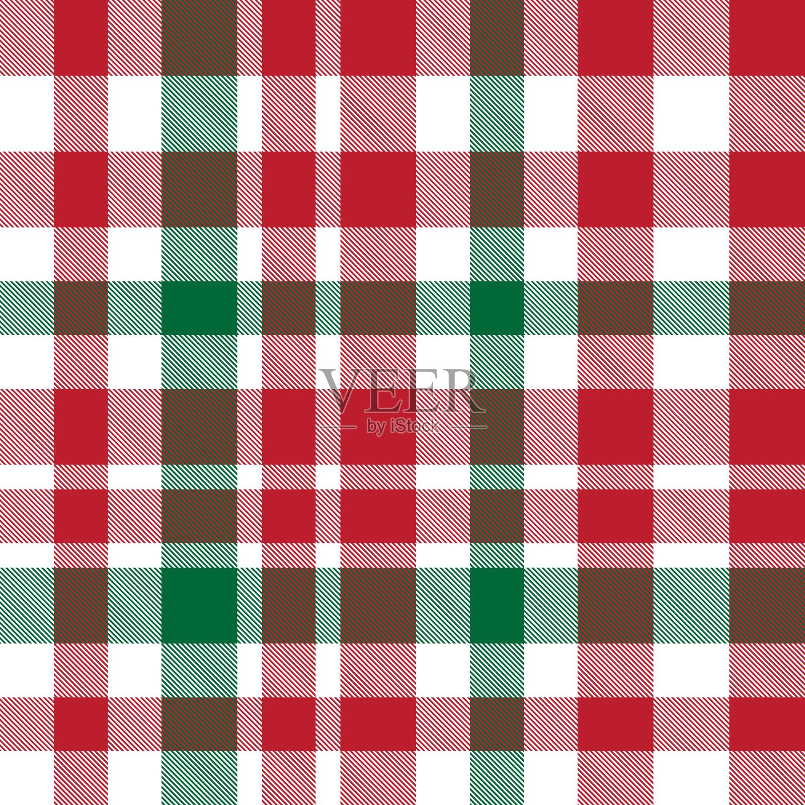 彩色经典现代格子呢无缝印花/图案向量插画图片素材