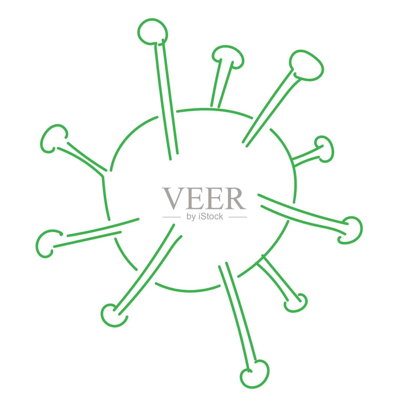 可怕的病毒插画图片素材