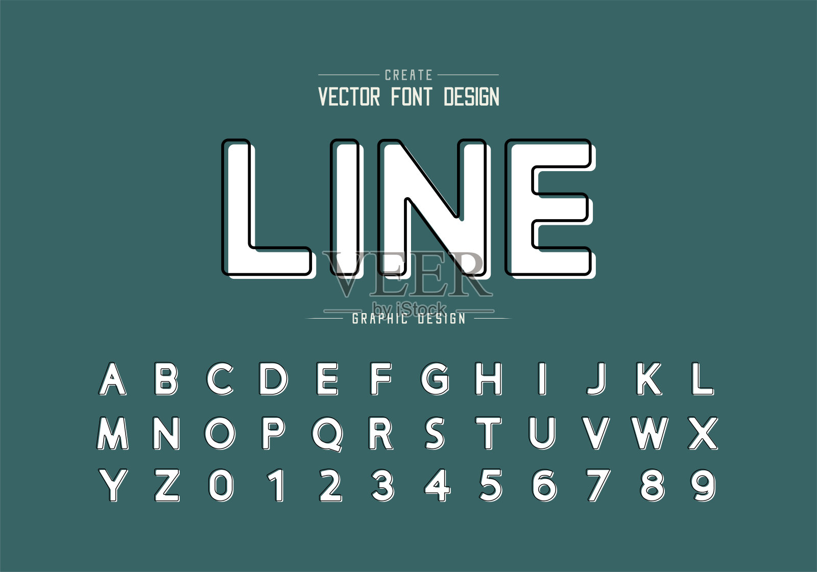 字体和字母矢量背景,字母和文字图形艺术设计。设计元素图片