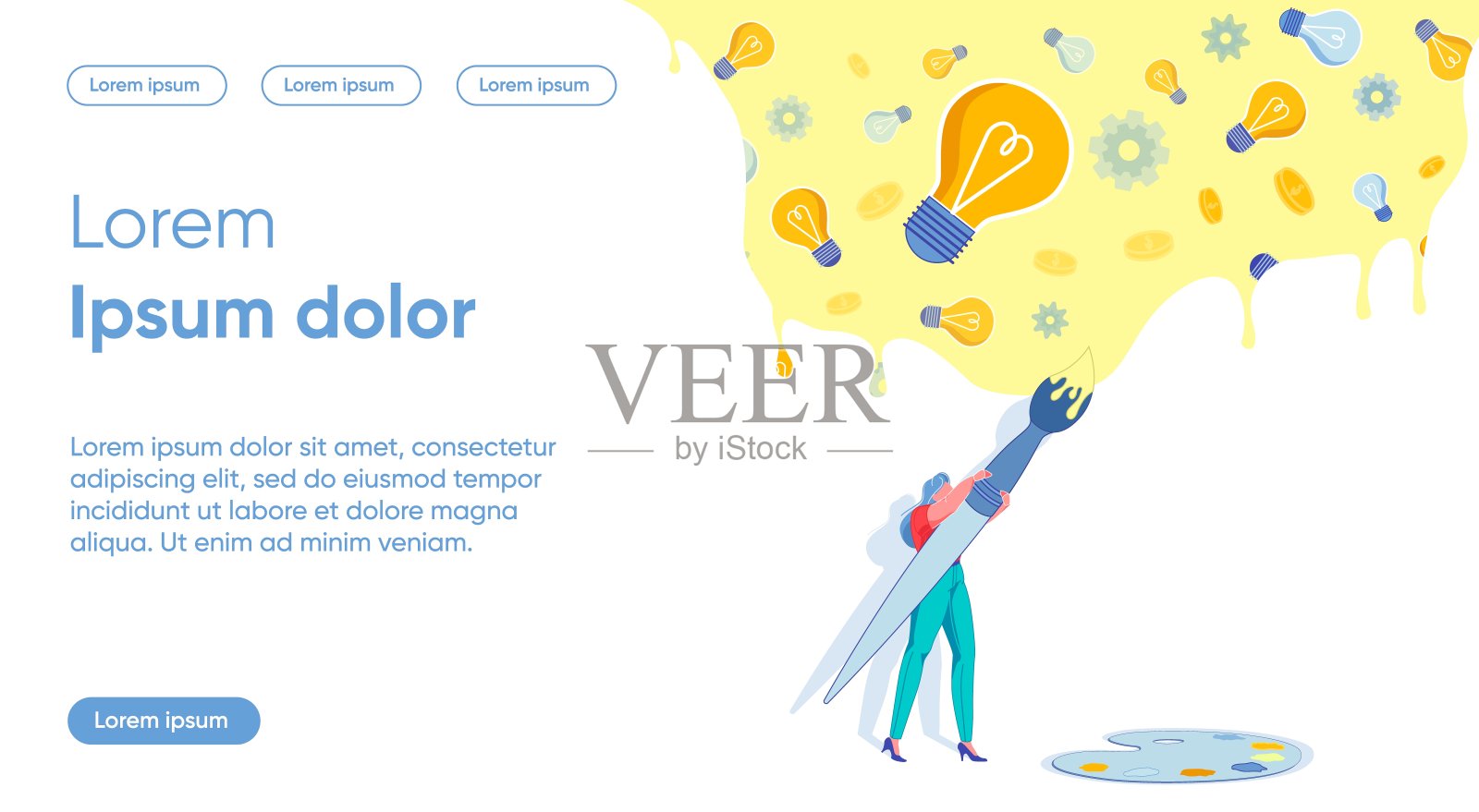 吸引投资创意商业创意。插画图片素材