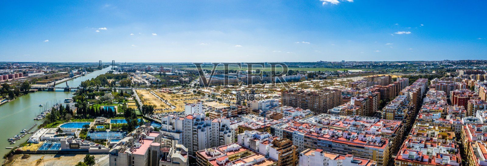 西班牙塞维利亚航拍全景照片摄影图片