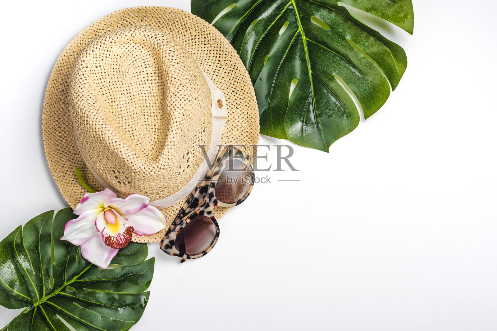 白色的防晒配件照片摄影图片