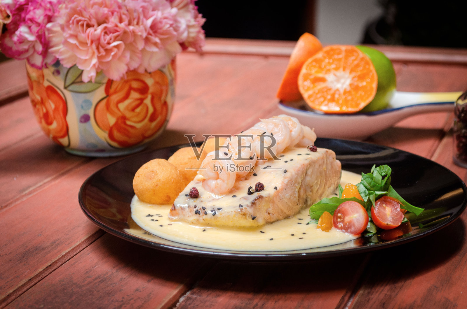 橘子鲑鱼照片摄影图片