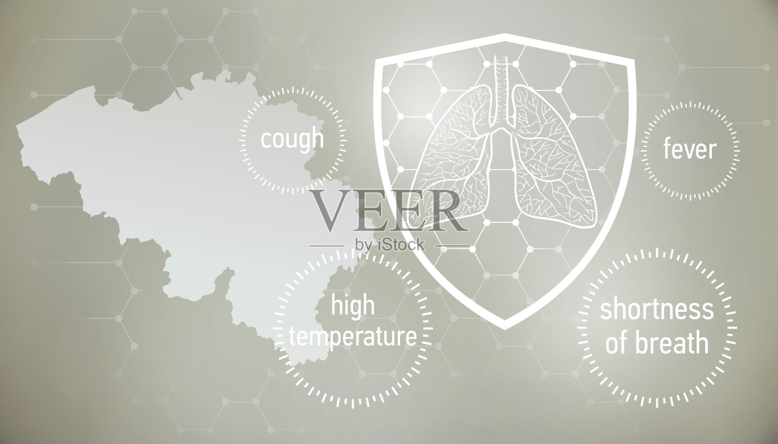 比利时正在抗击新冠肺炎插画图片素材