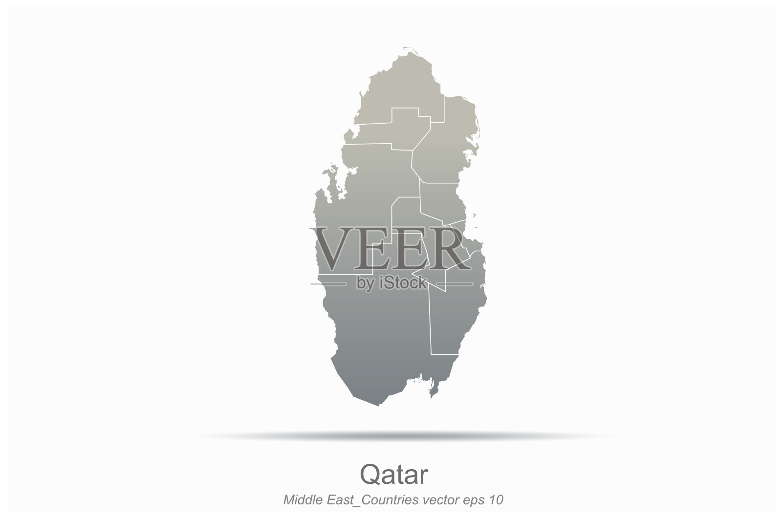 中东地图。阿拉伯国家矢量地图。插画图片素材