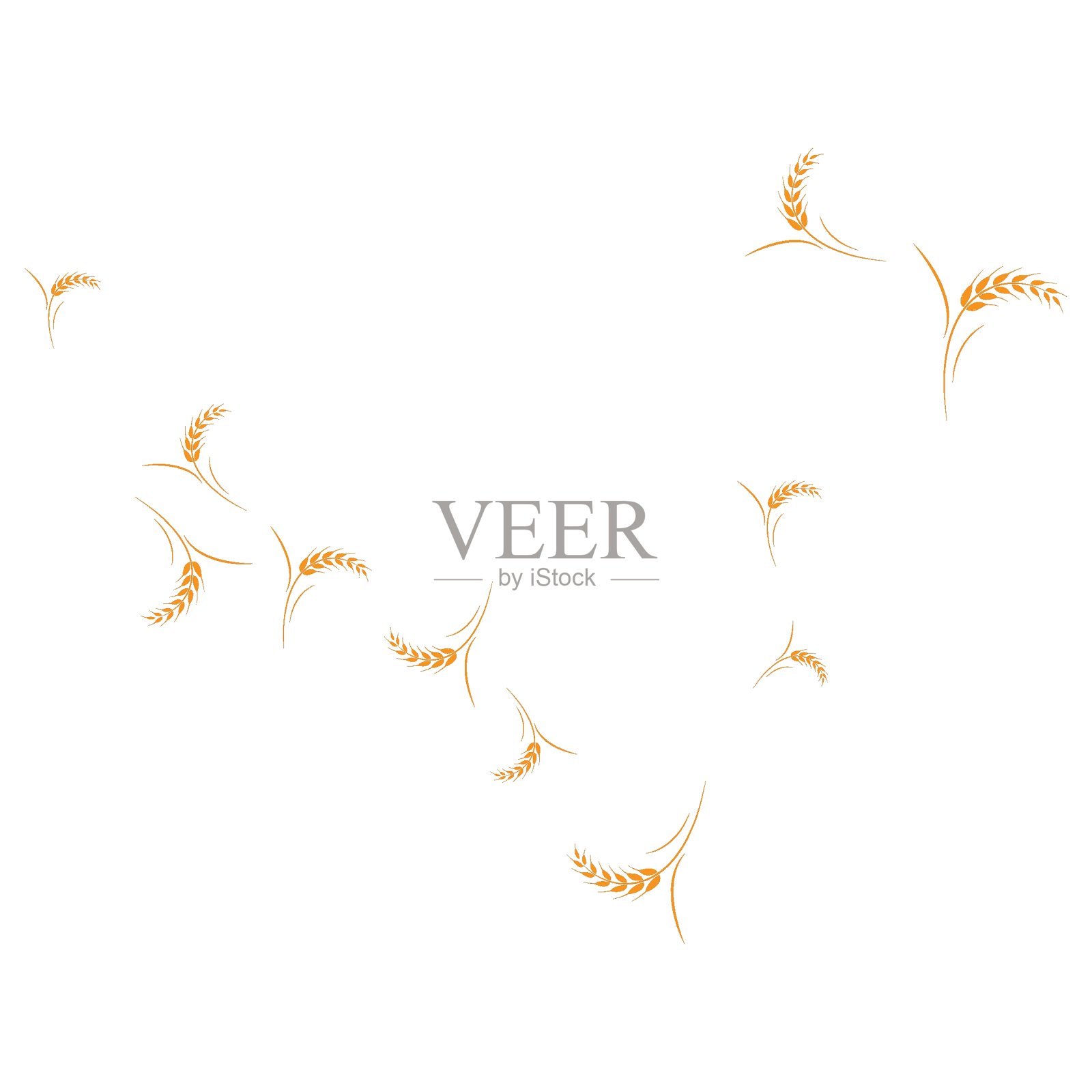 小麦标志模板矢量插画图片素材