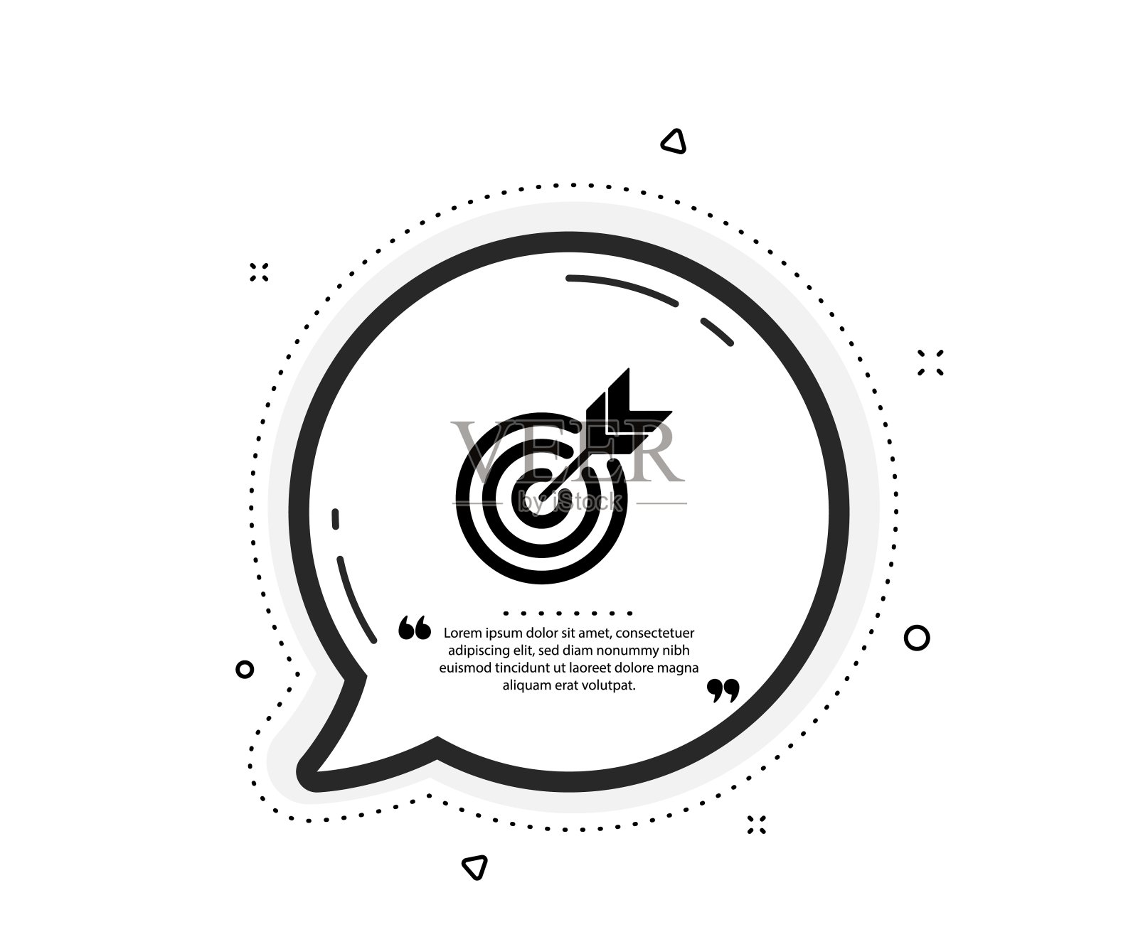 目标图标。目标市场选择战略。向量插画图片素材