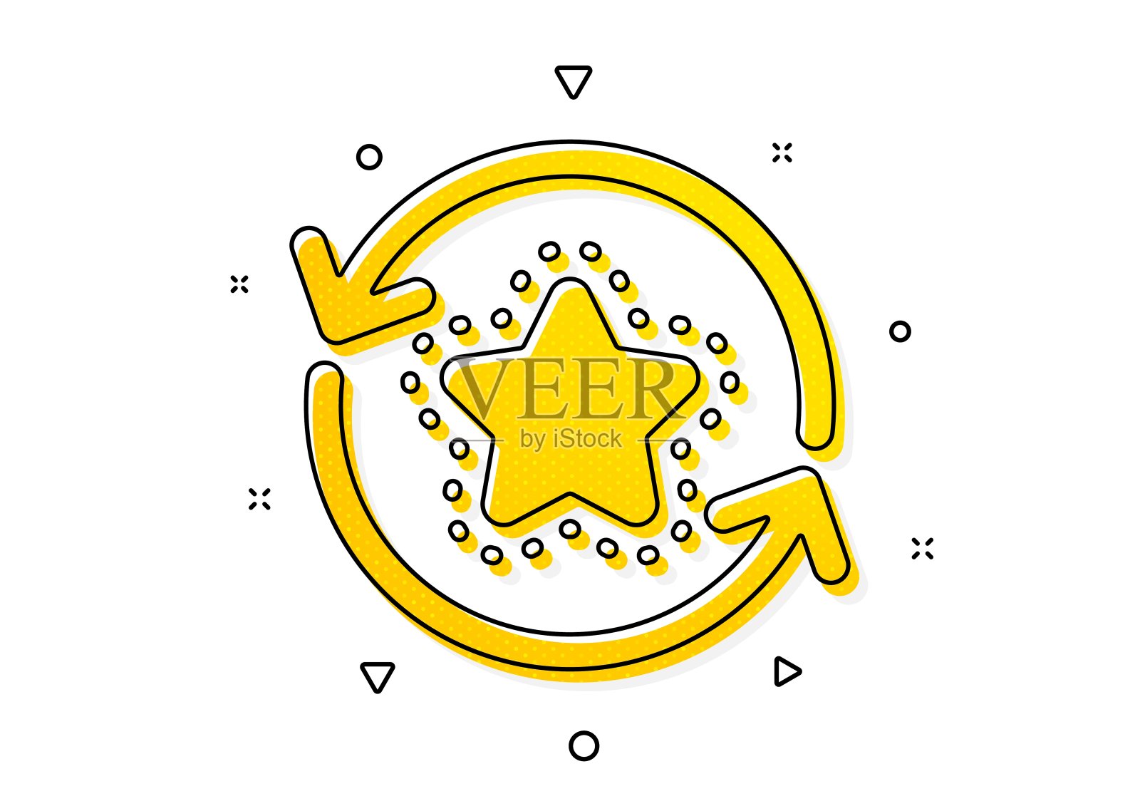 忠诚的明星偶像。改变加分。折扣计划。向量图标素材