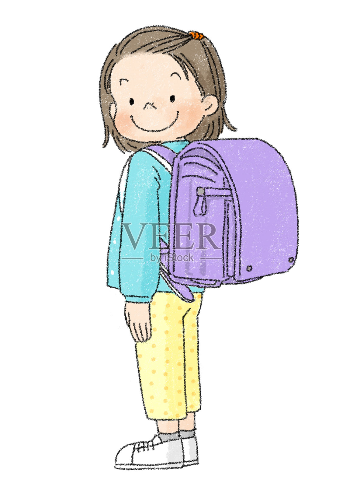 日本小学生插画设计元素图片