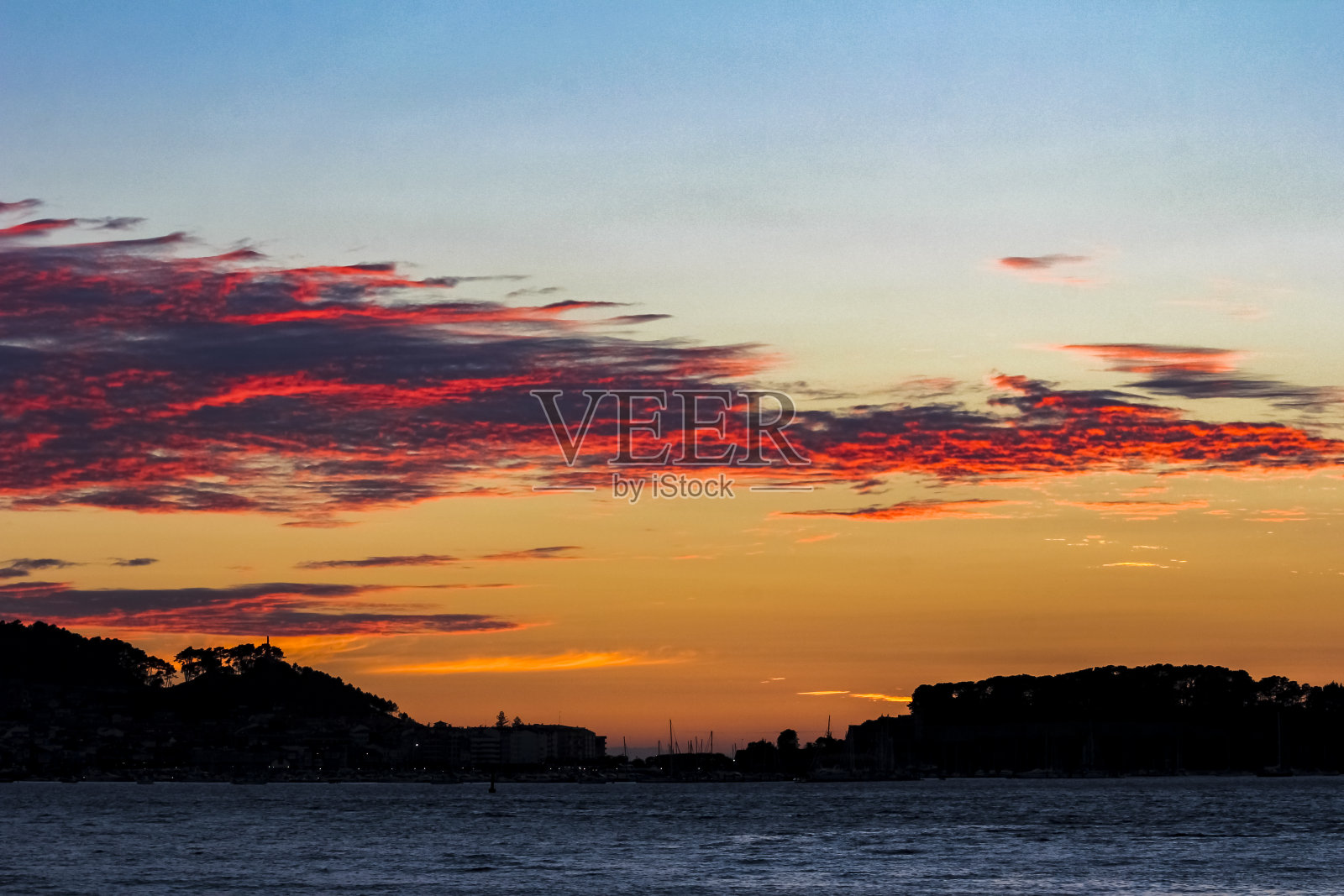 拜奥纳的壮观日落照片摄影图片