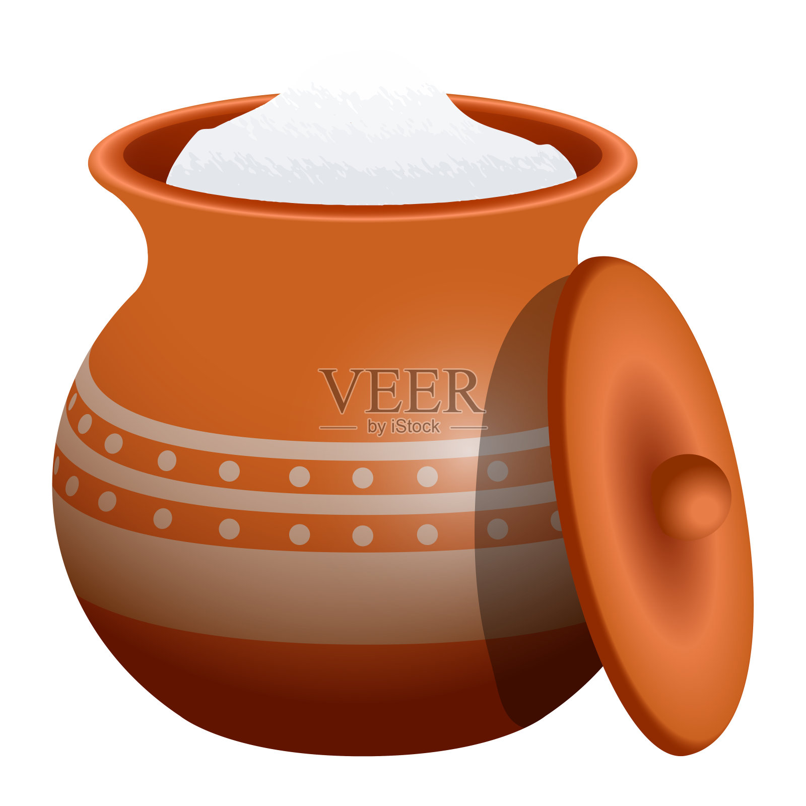 孤立陶罐插画图片素材