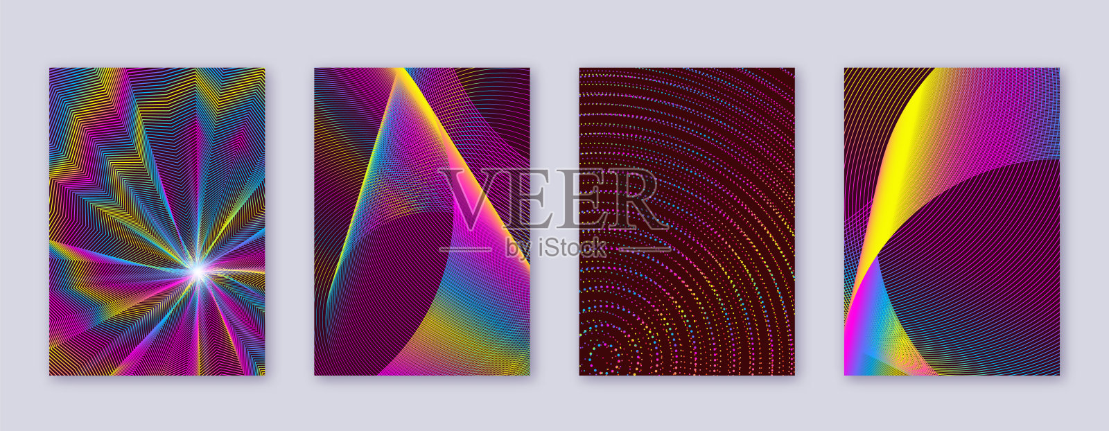 艺术的名片。抽象线条现代宣传册插画图片素材