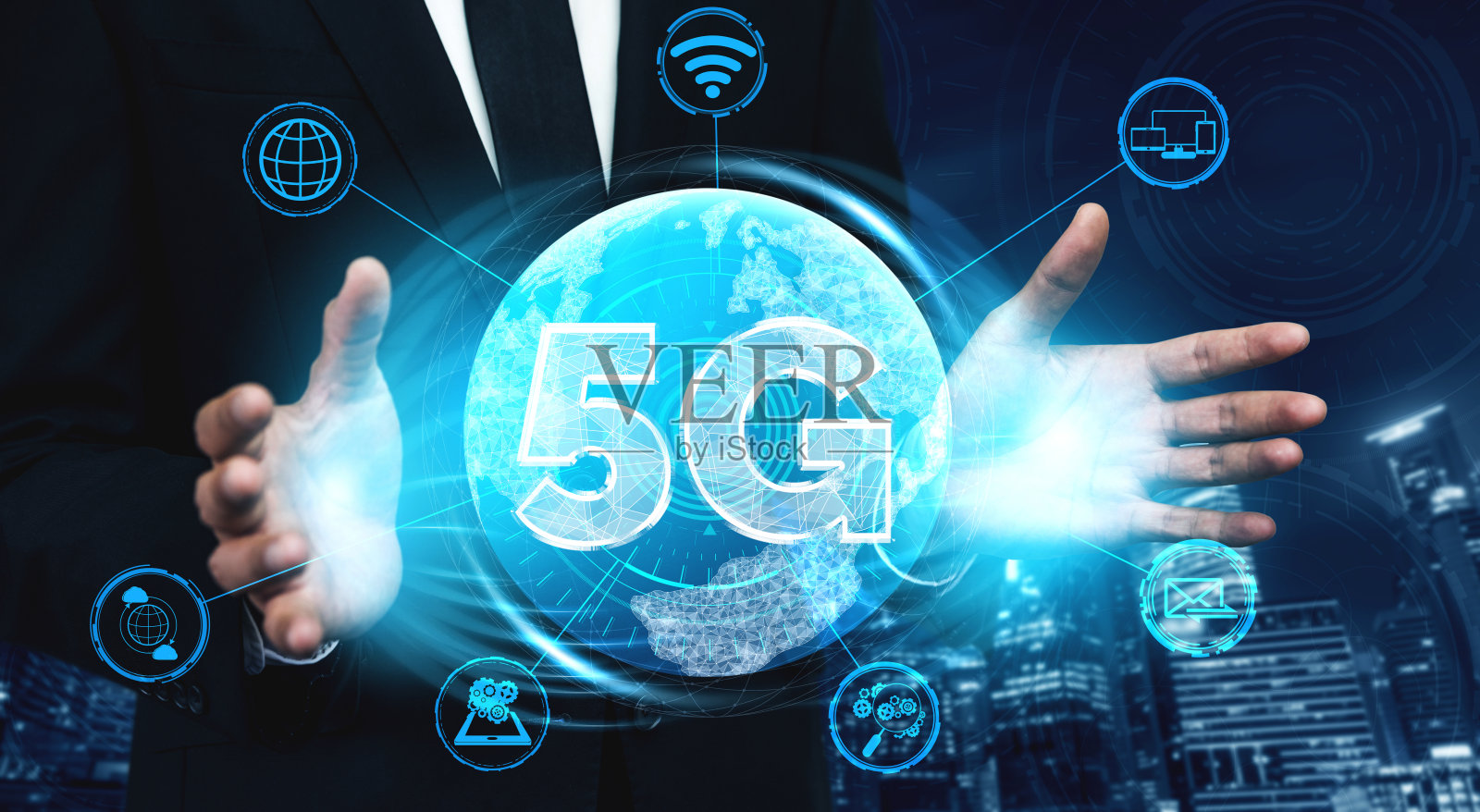 互联网的5G通信技术照片摄影图片