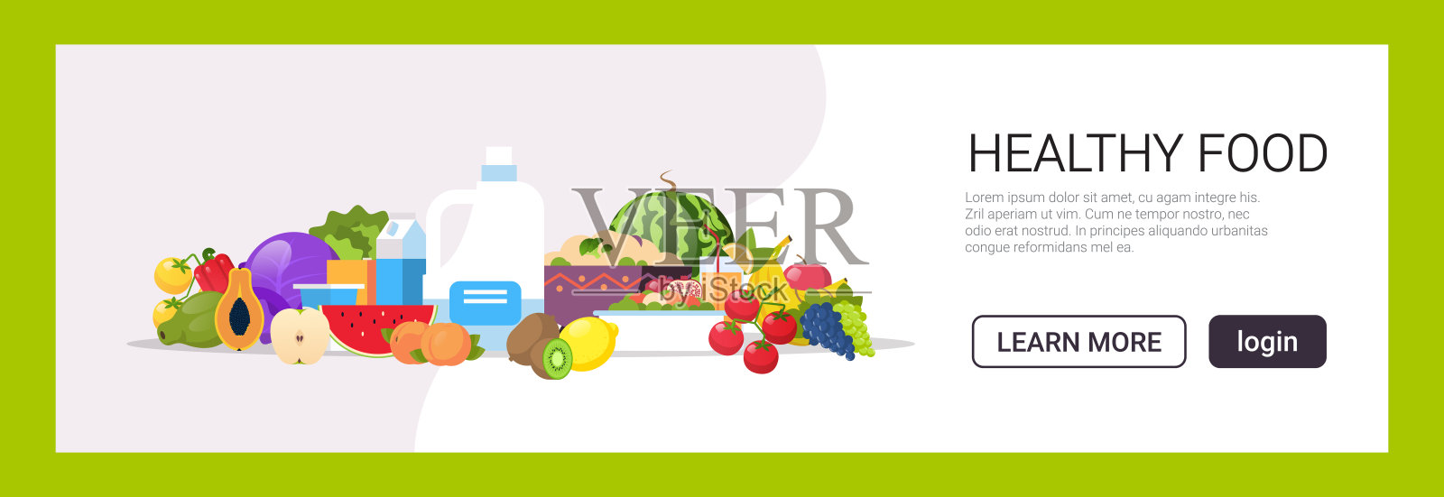 新鲜水果蔬菜植物为主的牛奶原料有机产品成分天然健康食品概念素食蛋白水平复制空间插画图片素材