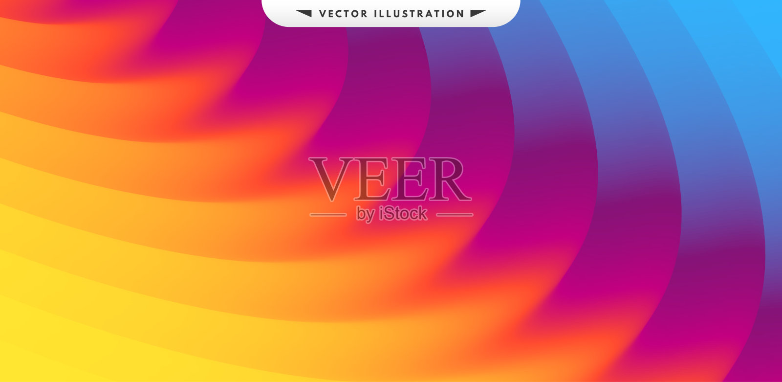 抽象波浪背景层。时髦的封面设计。矢量插图在现代艺术风格。插画图片素材