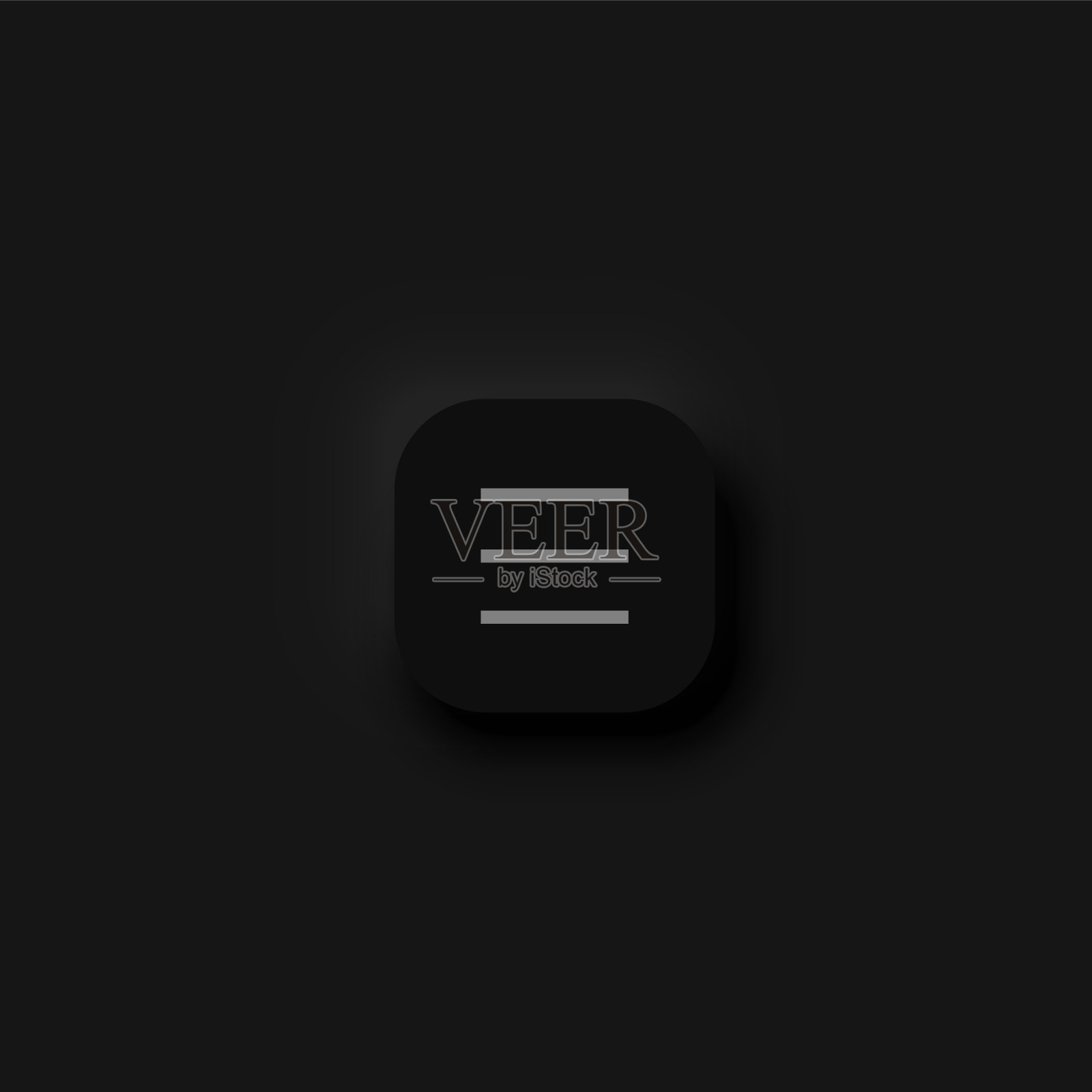 非常详细的黑色用户界面,汉堡菜单按钮为网站和移动应用程序,矢量插图设计元素图片