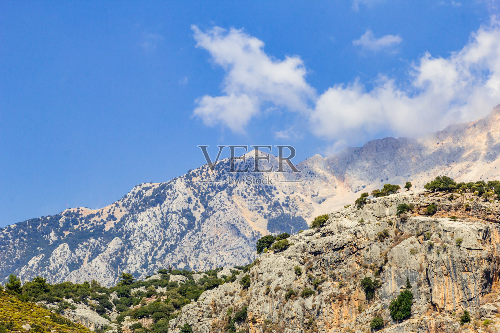在土耳其的Likya Yolu路山景,秋季徒步旅行照片摄影图片