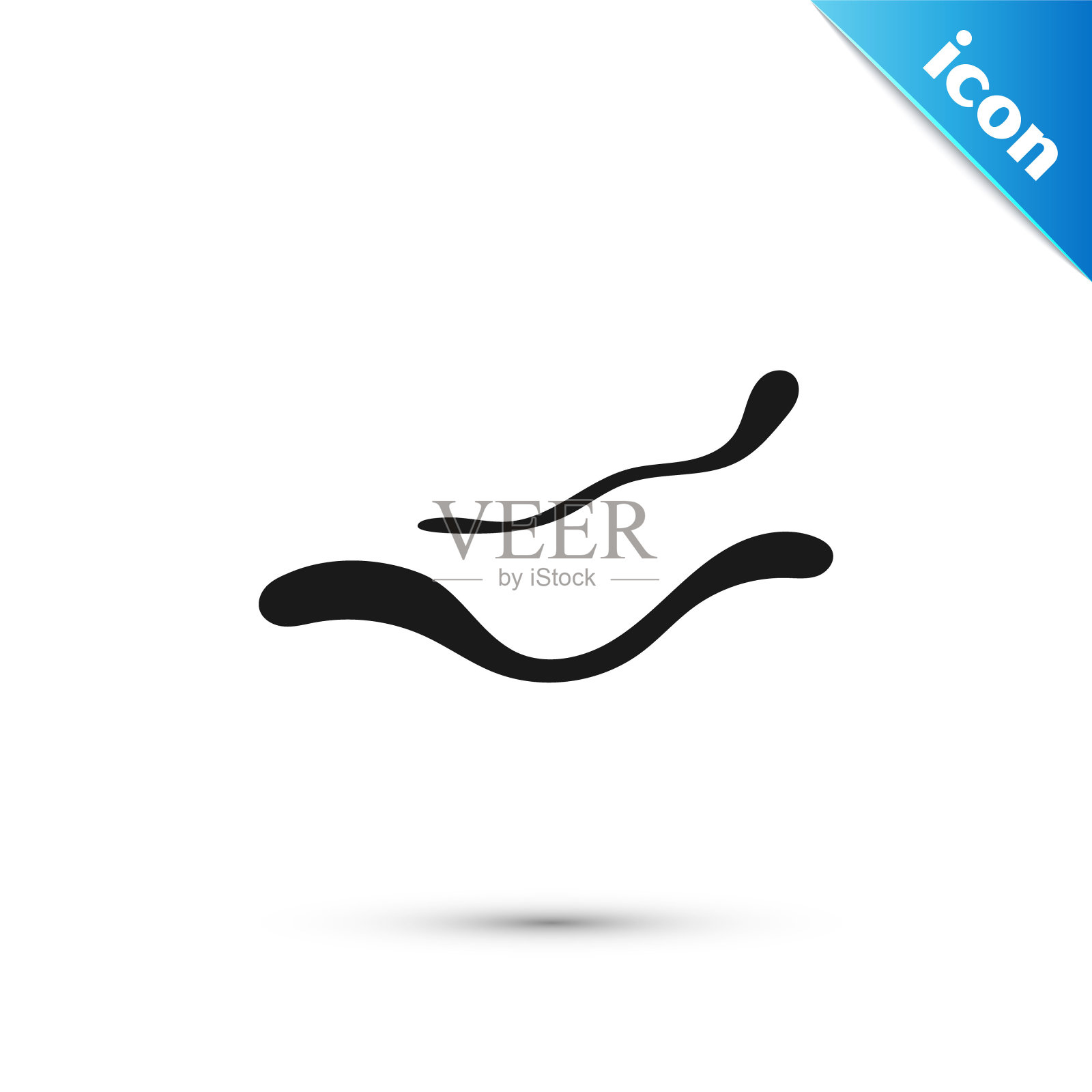 灰色埃博拉病毒疾病图标隔离在白色背景。矢量图插画图片素材