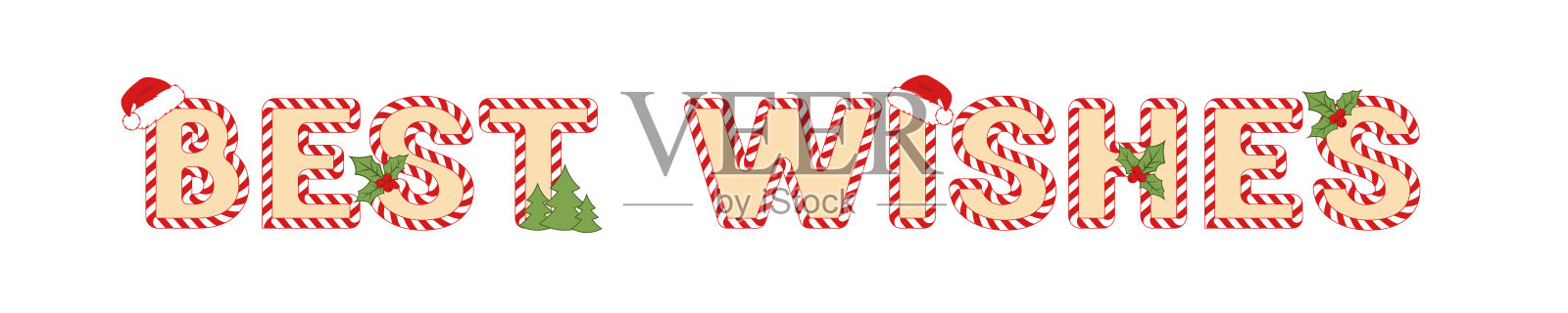 刻字的祝福插画图片素材