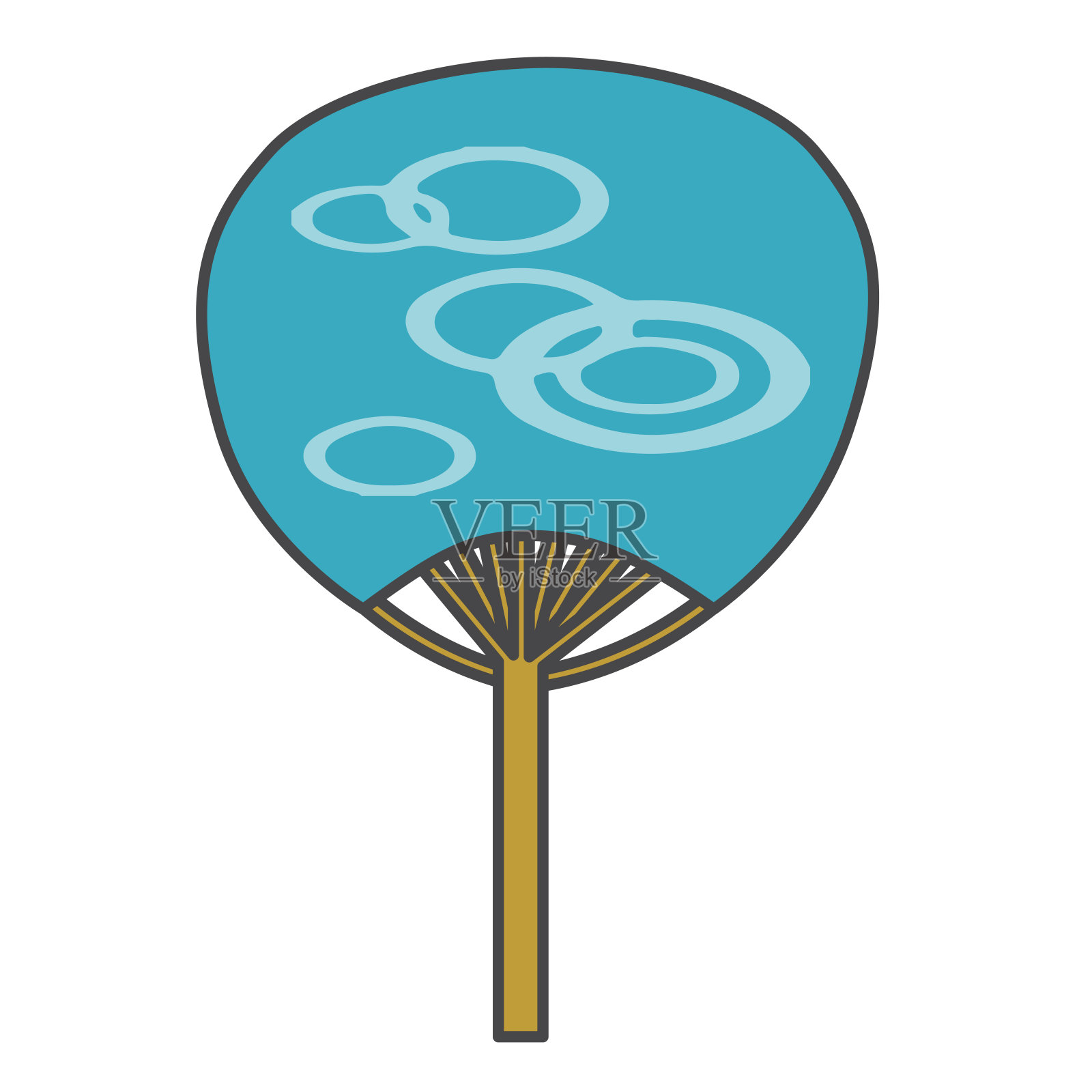 蓝色扇形矢量图插画图片素材