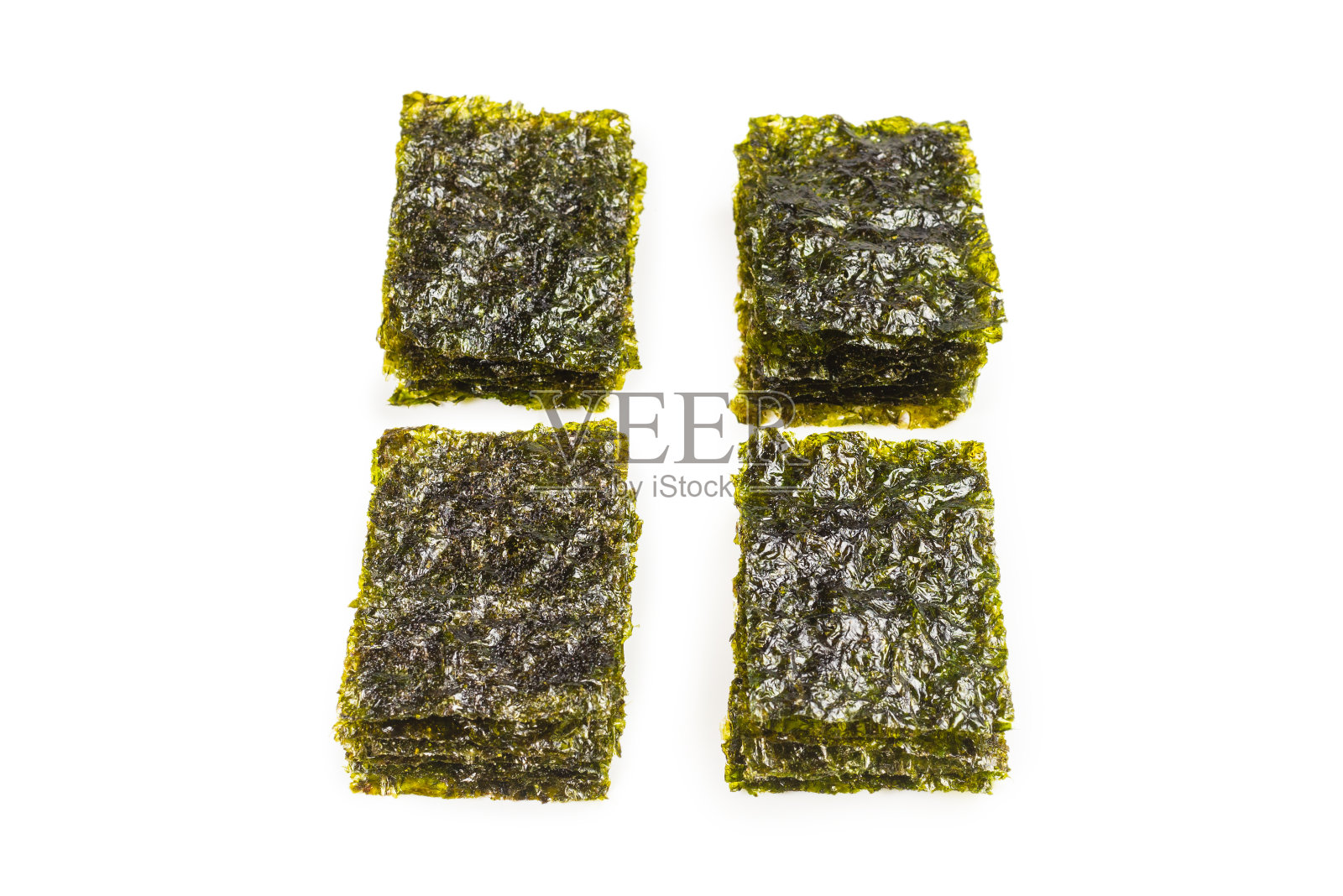 海苔孤立在白色上。照片摄影图片