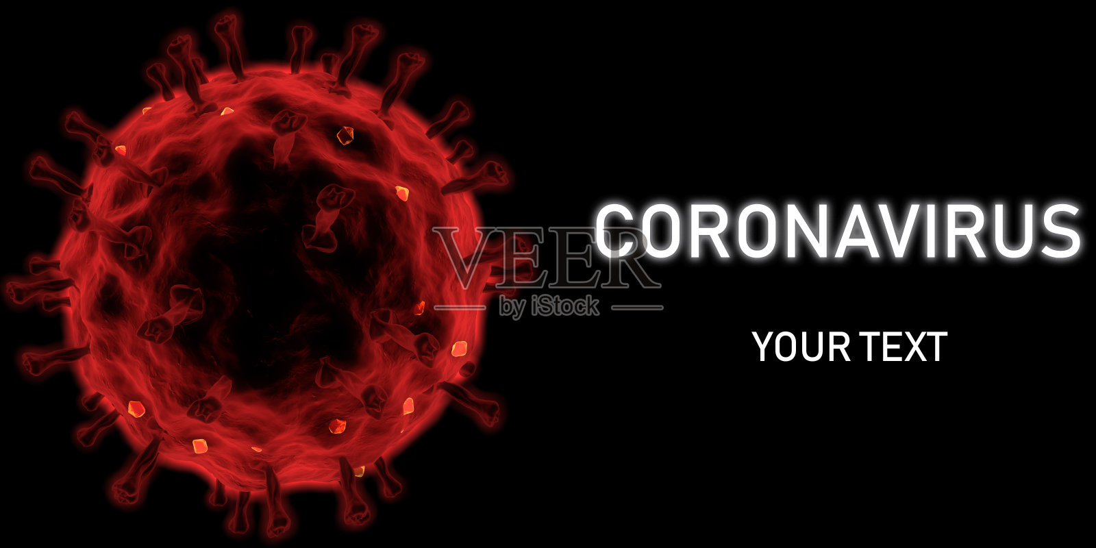 冠状病毒粒子,说明。新型冠状病毒SARS-CoV-2照片摄影图片