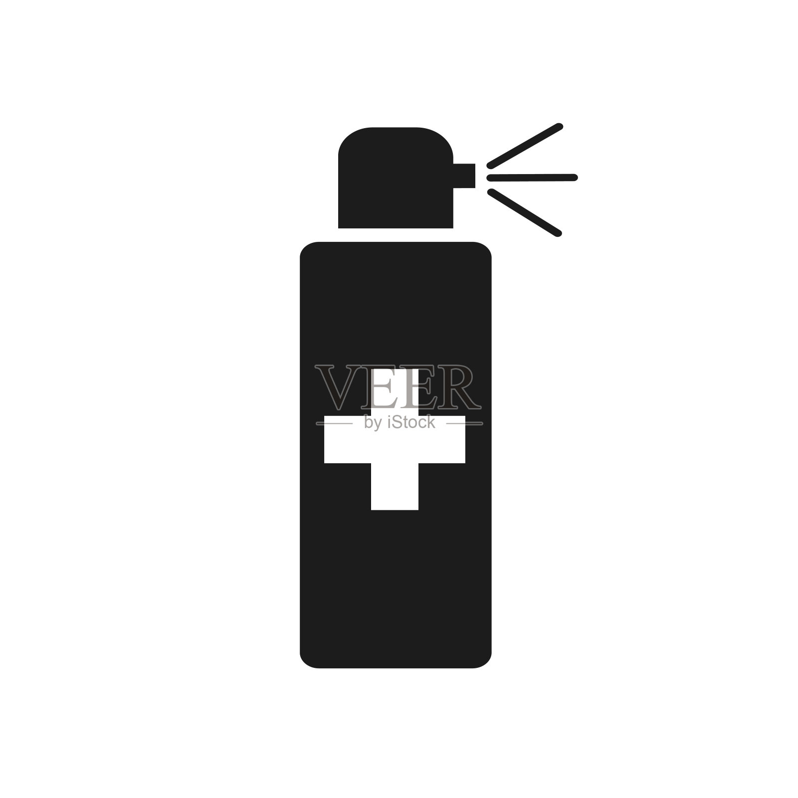 防腐剂图标。病毒防护的概念。卫生病毒手护理形状符号-股票载体插画图片素材